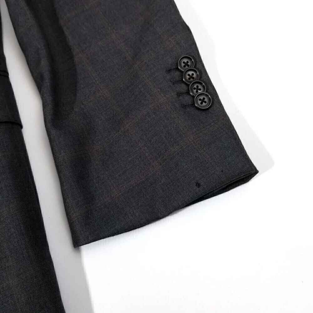 Ermenegildo Zegna 15 milmil 15 Luxe 100% Wool Blazer 3 Button Suit Jacket Men 44